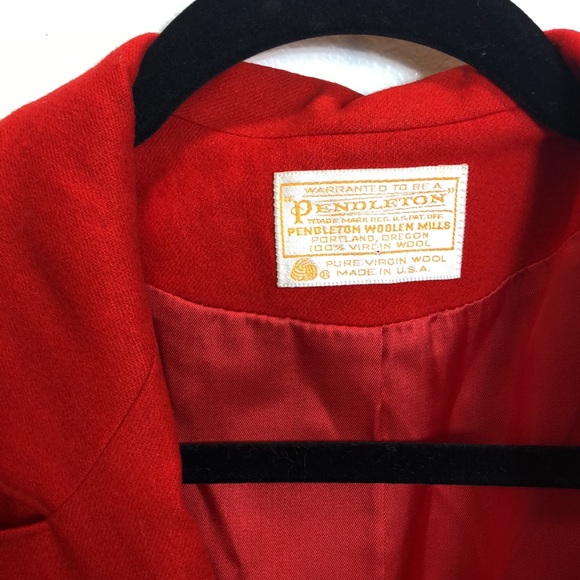 Red Wool Blazer Pendleton - Picture 3 of 6